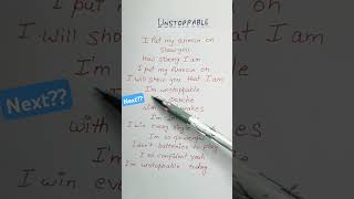 Unstoppable  Sia🌼🌼English Song With LyricsEnglish songsEnglish Lyricsenglishsongslyrics [upl. by Oiziruam]