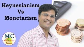 Keynesianism vs Monetarism in Hindi [upl. by Awhsoj]