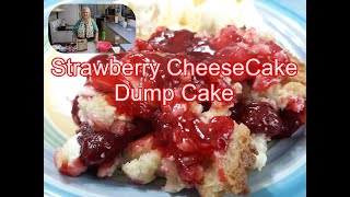 Strawberry Cheesecake Dump Cake  FANTASTIC   Only Four Ingredients [upl. by Akeirahs]