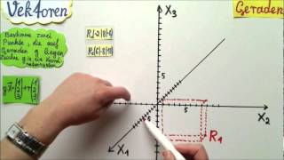 Vektorrechnung Punkte einer Geraden bestimmen und zeichnen Teil 1 [upl. by Alla]