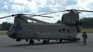 CH47F Chinook amp UH60M Blackhawk Engine Startup and Taxi [upl. by Gnap]