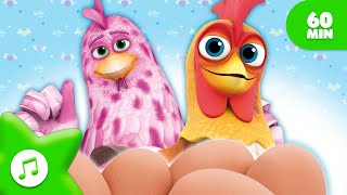 Cinco Huevitos 🐣 60 MIN ⏰ Diversión en La Granja 🌈Canciones Infantiles  La Granja de Zenón [upl. by Eelnyl]