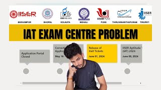 IAT 2024 admit card  IAT 2024 exam centre problem  iat iiser [upl. by Ynolem]