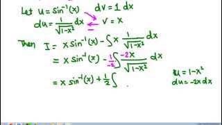 Integration of arcsin x inverse sin x video 1218 [upl. by Nyliak625]