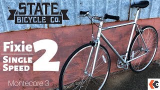 Fixie to SingleSpeed Conversion  State Bicycle Co Montecore 3 [upl. by Tiernan]