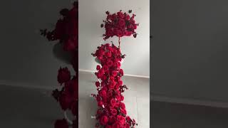 Red flower runner centerpiece flower [upl. by Oah]