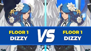 GGST Floor 1 ▰ Dizzy vs Dizzy ▰ Low Level Gameplay [upl. by Egres]