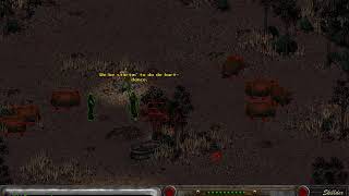 Fallout 2 Saving the Brahmin of a wolf attack Modoc [upl. by Eellehs25]