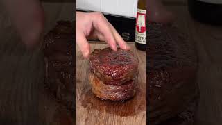 Steak with Стейк рибай masterchef shorts steak steam shortvideo shortsfeed restaurant food [upl. by Drandell]