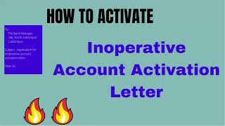 Application for reactivate bank account l sbi inoperative account activation letter [upl. by Francine]