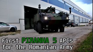 First Piranha 5 APCs delivered to the Romanian Army [upl. by Sirahc]