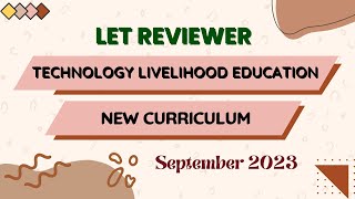 TLE MAJOR LET REVIEWER 2023 New Curriculum [upl. by Ardnosal]