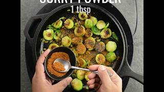 Curried Brussels sprouts  Indian Brussels sprouts recipe [upl. by Jarek613]