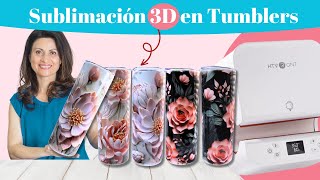 Sublimación 3D en Tumblers o Termos de 20oz con Prensa Automática para Tazas y Tumblers HTVRONT [upl. by Ettenyar518]