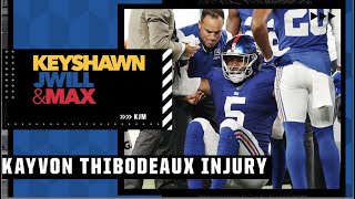 Rookie Kayvon Thibodeaux left the Giants preseason game with a knee injury  KJM [upl. by Eenwat]