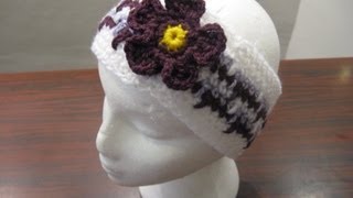 Flower Crochet Headband  Crochet Tutorial [upl. by Sum518]