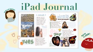 iPad Journal ASMR 🍫  Digital Bullet Journal  GoodNotes Planner  Free Template and Stickers  iPad [upl. by Akiv]