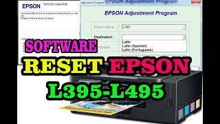 RESETEAR EPSON L395  L495 SOLUCIÓN DE ALMOHADILLAS PROGRAMA RESET EPSON L395 L495 [upl. by Hawkie]