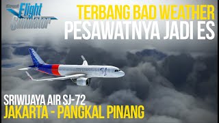 Flight Jakarta CGK to Pangkal Pinang PGK Sriwijaya Air Microsoft Flight Simulator 2020 Indonesia [upl. by Gawen490]