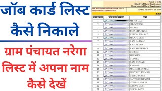 Job Card List Kaise Dekhe 2024  जॉब कार्ड लिस्ट कैसे निकाले  नरेगा लिस्ट में अपना नाम कैसे देखें [upl. by Birchard]