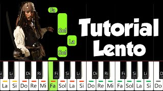 Cómo Tocar Piratas del Caribe en Piano 🏴‍☠️ FACIL ‍☠️ Tutorial con Notas de la Cancion Principal [upl. by Ibor]