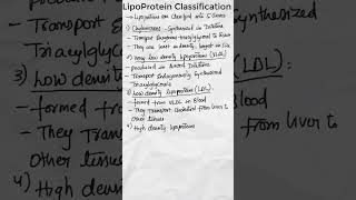 Lipoprotein Classification  Classification of Lipoproteins  Lipoproteins Biochemistry shorts [upl. by Abehs]