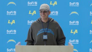 Jim Harbaugh On Bengals amp SNF At SoFi  LA Chargers [upl. by Nahtaneoj306]