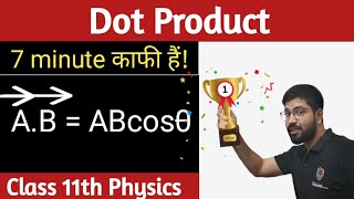 Scalar Product or Dot Product between Vectors  Multiplication of vectors  Dot or Cross Product [upl. by Arraek]