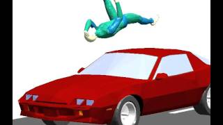 SIMPACK Multibody Simulation MBS  Biomechanics  Pedestrian Crash [upl. by Izak]