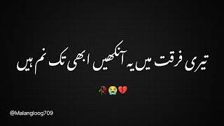 Urdu Gazal shayari share shortspoetry sad foryou fyp trendingMalangloog709 [upl. by Ikir]