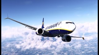 IFLY 737MAX short Ryanair flight to Hamburg l Microsoft Flight Simulator [upl. by Hunfredo]