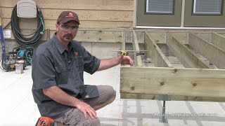 How To Build A Deck  2 Framing BeamJoistsLedger [upl. by Wasson]