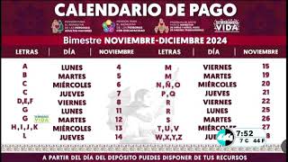 Calendario de pago Bienestar [upl. by Rabin613]