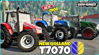 DAĞLAR ASLANI PİYASADA 🚜 EVET BUNU DA YAPTIK❗️NEW HOLLAND T7070 ARTIK SNOWRUNNERDA❗️snowrunner [upl. by Homer486]