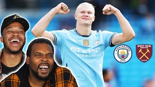 “BACK TO BACK HALAAND HAT TRICK Man City vs West Ham Premier League Reaction [upl. by Alburg630]