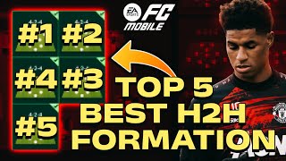 TOP 5 Best H2H FORMATION You Must Try in FC Mobile With H2H Gameplay [upl. by Hollister227]