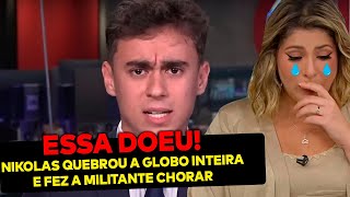 Globo CANCELA entrevista com Nikolas e se arrepende Deputado invadiu tudo e rasgou os militantes [upl. by Glendon182]