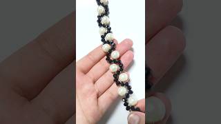 Diy how to make beautiful crystal and parl beads bracelet diybracelets beadedbracelet shorts [upl. by Justen723]