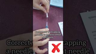 Safe Needle Recapping  Scoop Technique [upl. by Moriah]