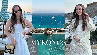 MYKONOS BIRTHDAY GETAWAY BEACH CLUBS amp SHOPPING AT NAMMOS CHANEL LV amp DIOR – TRAVEL VLOG 🇬🇷 [upl. by Millie]