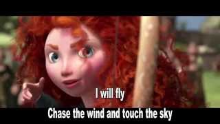 Disney Pixars Brave  Touch the sky  Sing along lyrics with Merida Julie Fowlis [upl. by Ahsin]