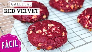 GALLETAS RED VELVET 🔴  LaDulcepedia [upl. by Gotthelf]