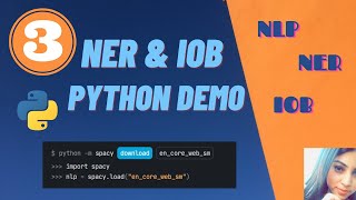 Python Demo  NLP  NER Tagging amp IOB Labelling  Spacy [upl. by Laddy]