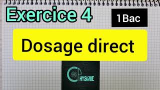 dosage direct exercice 4 1Bac المعايرة المباشرة الأولى بكالوريا [upl. by Ynez]