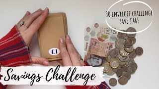 Starting a new savings challenge with me 30 Envelope challenge  Savings  Cash envelope UK budget [upl. by Paine]