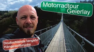 Motorradtour durch den Pfälzer Wald zur Hängeseilbrücke Geierlay  Reisevlog  Reisedoku  2019 [upl. by Aicat91]