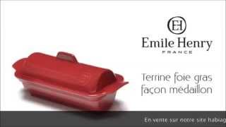 Terrine foie gras Médaillon Emile Henry sur MaSpatulecom [upl. by Noiram393]