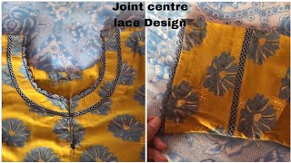 Joint centre lace Neck Design  stitching ideas  Neck  like share subscribe [upl. by Dat]