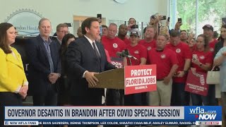 DeSantis signs COVID19 special session bills in Brandon Fla [upl. by Robinson]