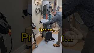 Replacing Mobile Bandsaw Base Casters woodshop [upl. by Enilarak]